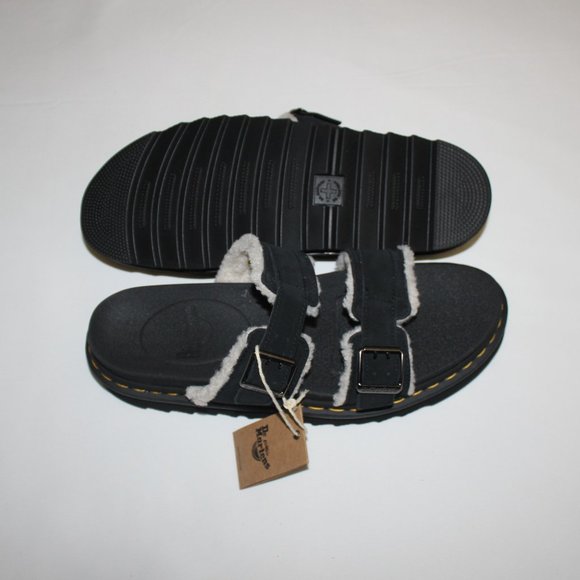 DR. MARTENS MYLES FAUX SHEARLING SUEDE SLIDE SANDAL main image 2